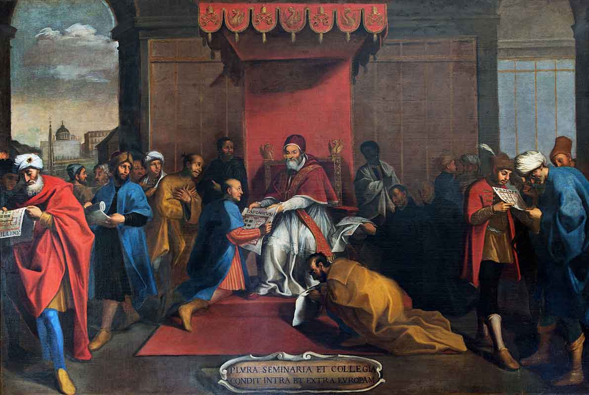 Pittore romano, l'ambasciata giapponese Tenshō con Papa Gregorio XIII il 23 marzo 1585.