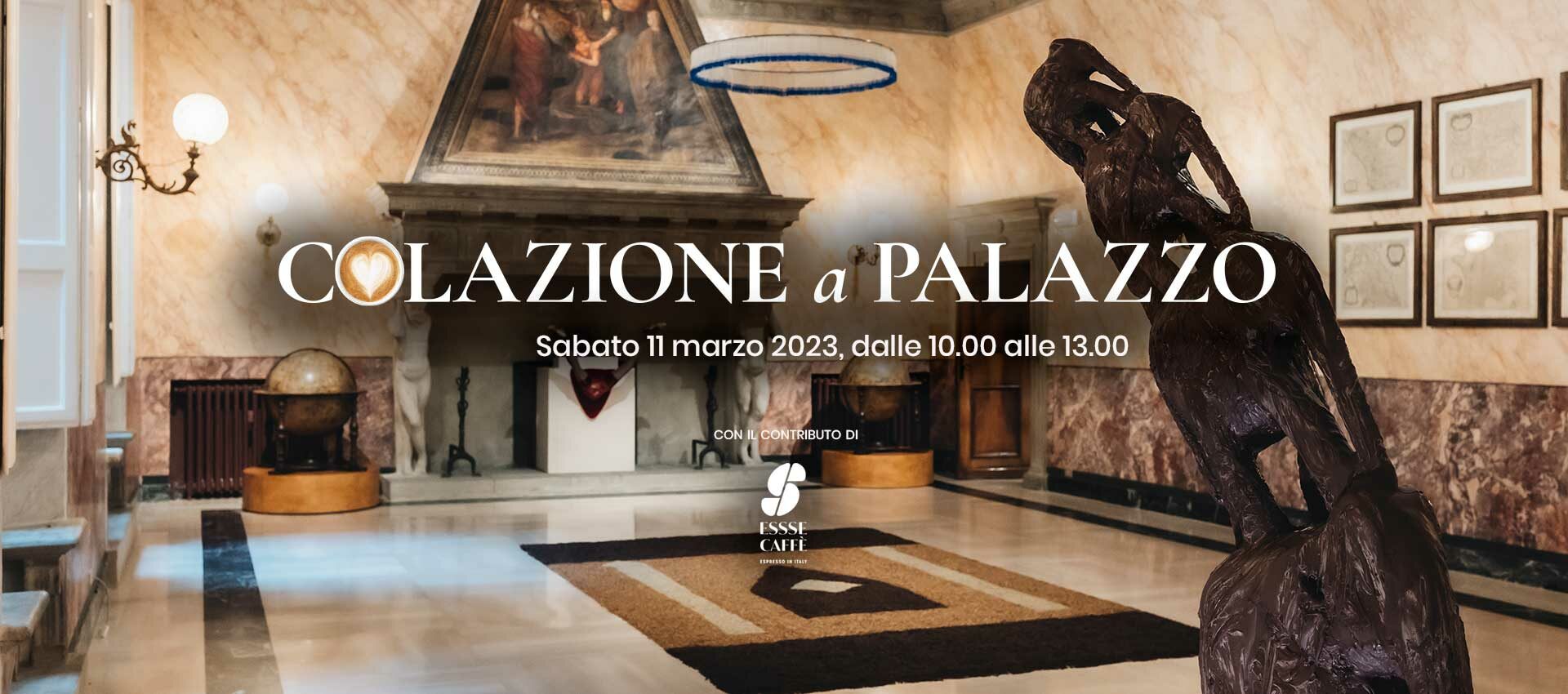 <p>Sabato 11 marzo 2023, dalle 10.00 alle 13.00</p>
<h2>Colazione a Palazzo</h2>
<h3>Vieni ad assaggiare la mostra di Aldo Mondino </h3>
