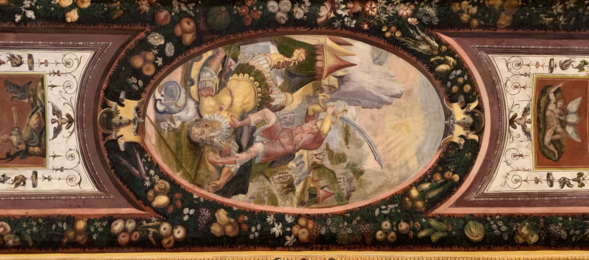 dettaglio affresco sala del papa