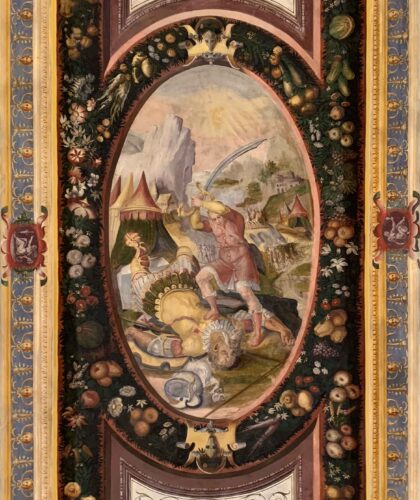 dettaglio affresco sala del papa