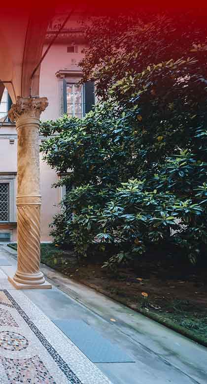 loggia e magnolia di palazzo boncompagni